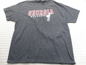 Georgia Bulldogs Men Shirt XL Gray Short Sleeve Crew Neck Solid Cotton Blend New - Picture 1 of 11