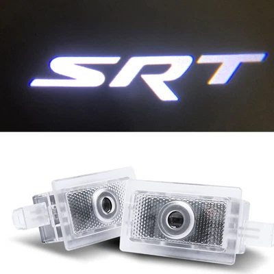 2x Proyector de puerta de coche con luz LED blanca SRT HD para Dodge-Charger 2006-2021 Foto 1 de 4