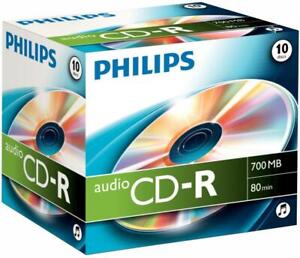 Philips - CR7A0NJ10/00 - Cd-r Audio 80 Minute Jewel Case, 10 Pack