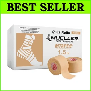 32 Rolls of Quality Athletic Tape - Easy Tear, Strong Adhesion, 1.5" x 10 Yards - Picture 1 of 9