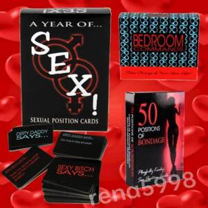 50/54/108 Playing Cards Couples Sex Positions Erotic Bedroom Pleasure Fun Game