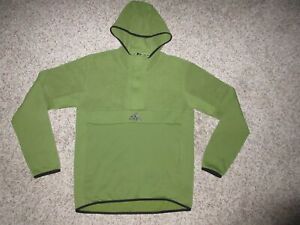 $65 Men's Adidas Team Issue Fleece Anorak Hoodie 1/4 Zip DX9272 green SZ SMALL