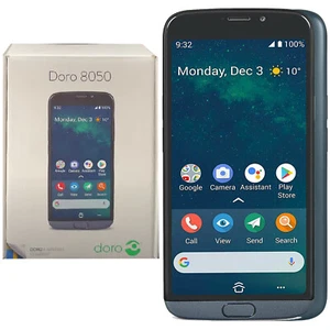 BNIB Doro 8050 Single SIM 16GB ROM + 2GB RAM Black Factory Unlocked 4G/LTE GSM - Picture 1 of 1