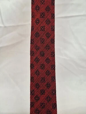 Vintage 1950s Cotton Skinny Tie | Red | Superba Brand | Youngstown - Image 1 of 4
