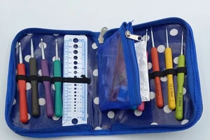 Häkelset Bastler Reißverschluss Halter 9 Haken Lineal Zubehör - Bild 1 von 12
