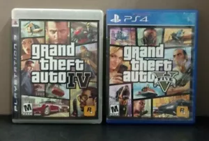 Grand Theft Auto IV (Playstation 3) & Grand Theft Auto V (Playstation 4) "M" - Foto 1 di 2