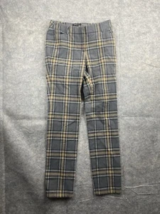 Etcetera Women's Size 0 Modern Gray Plaid Fitted Dress Pants Stretch Minimalist - Picture 1 of 7
