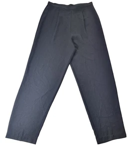 Ellen Tracy Women's Black Pants Trousers with Gold Shimmer Size 12 Straight Leg - Picture 1 of 9