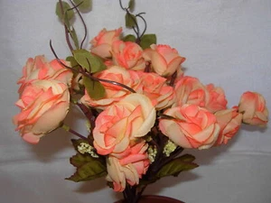 2 Sets High Quality Artificial Plant Rose Flowers Peach XY - Picture 1 of 1
