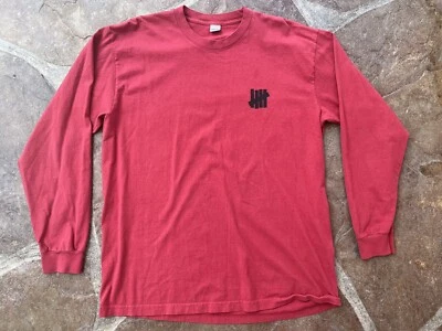 VTG Undefeated Baseball Tee Long sleeve Shirt Size Large Red Vintage - Image 1 of 4