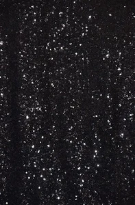 Sequin Dress Gowns Mini Disc Glitz Fabric - BLACK- 54"/55" Wide By Yard - Picture 1 of 1