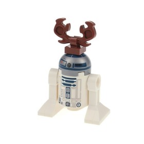 1x Lego Minifigure Star Wars Droid R2-D2 Reindeer White Grey Antlers 75097 sw0679
