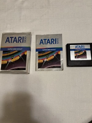 Super Breakout (Atari 5200, 1982) Game Cartridge w/ Box + Instructions - Image 1 of 3