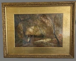 Frederick Hines (fl.1875-1928) - Framed Watercolour Painting Very Heavy - Picture 1 of 20