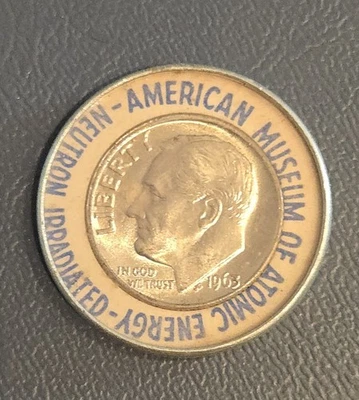 1963 Atomic Energy Irradiated Silver Roosevelt Dime - Worlds Fair - Image 1 of 3