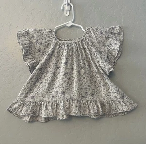 Rylee + Cru blau grau Blumen Schmetterling Top Gr. 2-3y - Bild 1 von 11