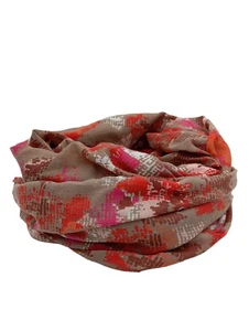 PIECES Bufanda tubo Mujeres Bufanda marrón-rojo-crema look casual - Imagen 1 de 5
