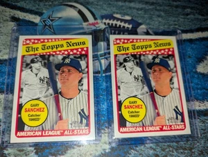 2x-2018 Topps Heritage Gary Sanchez The Topps News N.Y Yankees #179🔥⚾¡Envío gratuito! - Imagen 1 de 5