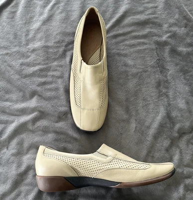 Zapatos SESTO MEUCCI para mujer 8,5 beige informales sin cordones cuero perforado cómodos Foto 1 de 4