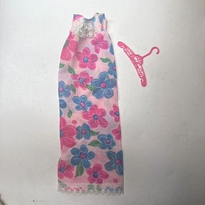 Vintage Barbie FRANCIE Ropa Muñeca 🌸Traje #1212 NIGHT FLOOMS Camisón Floral Foto 1 de 4