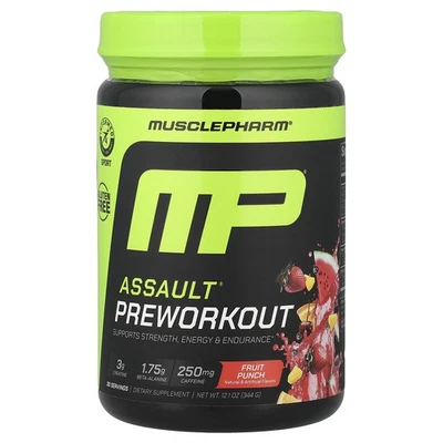 Preentrenamiento Assault®, ponche de frutas, 12,1 oz (344 g) Foto 1 de 2