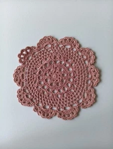 Alfombra redonda crochet miniatura para casa de muñecas 1:12. hecho a mano 7,5" - Imagen 1 de 10