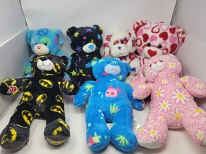 Build-A-Bear Special All Over Print Lot Of 7 Plush Teddy Bears BAB. Batman Ocean - Picture 1 of 15