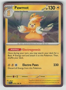 Pawmot - Rare SV01: Scarlet & Violet Base Set 076/198 NM - Picture 1 of 2