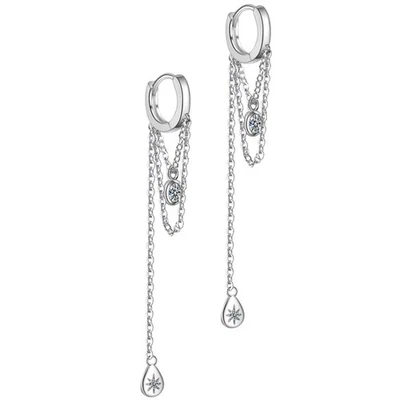  Orecchini Catena Catenella Pendenti Goccia Per Ragazze Adolescenti - Immagine 1 di 4