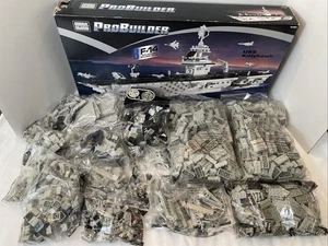 Vintage 2001 MEGA BLOKS Pro Builder USS Kitty Hawk 9780 1700 Pieces - No Manual - Picture 1 of 17