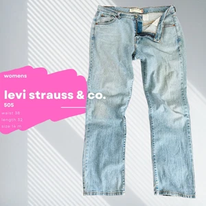 levi’s 505 Straight Leg Jeans Damen 14M Light Wash Y2K Mom Denim Cosy - Bild 1 von 9