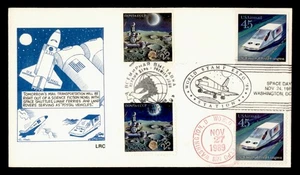 DR WHO 1989 FDC SPACE VEHICLE IMPERF JOINT ISSUE RUSSIA COMBO LRC CACHET M62782 - Picture 1 of 2