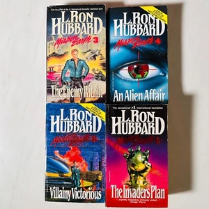 L. Ron Hubbard - Lot of 4 Vintage Science Fiction Paperback Novels 1 3 4 9 - Picture 1 of 12