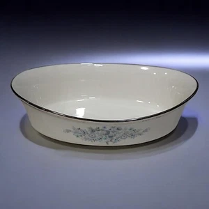 Lenox Repertoire 10" Ovale Gemüseschale Platinum Fine China Made in USA Ausgemustert - Bild 1 von 3