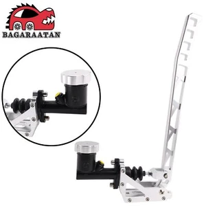 Aluminum Drift Hydro E-Brake Racing Hydraulic Handbrake Long Arm Silver Gear Kit - Picture 1 of 9