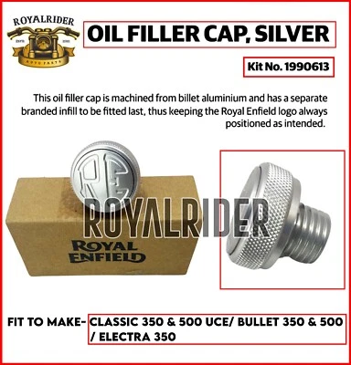 Подходит для Royal Enfield КРЫШКА МАСЛЯНОГО НАПОЛНИТЕЛЯ СЕРЕБРИСТАЯ для Classic UCE Bullet Electra 350500 - Изображение 1 из 4
