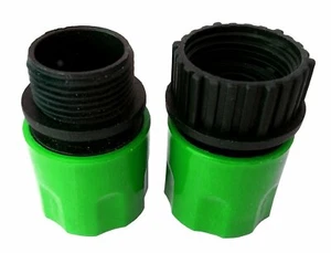 2 Adaptateurs M/F raccord 3/4 a vis et rapide type Gardena pour tuyau arrosage - Picture 1 of 5