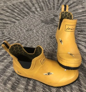 Joules Wellibob gelbe Bienen Damen-Stiefeletten Regen Größe 7 - Bild 1 von 12