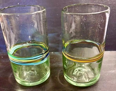 VASOS RECICLADOS SOPLADOS A MANO 16 OZ VARIOS COLORES Foto 1 de 4