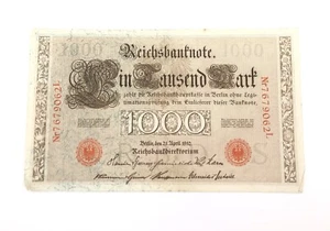 Â Billete del Reichsbank 1000 marcos / Reichsmark 21 de abril de 1910 / N.o 7679062 L - Imagen 1 de 2