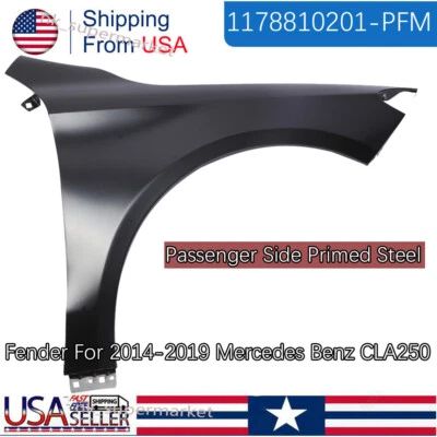 Крыло переднее пассажирское под правую руку для Mercedes Benz CLA250 CLA45 AMG 2014-2019 годов выпуска сделано в США - Изображение 1 из 4