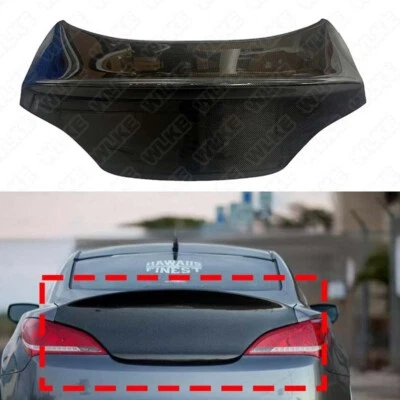 Piezas de tapas de pico de pato de maletero de fibra de carbono real para Hyundai Genesis cupé 2009-2016 Foto 1 de 4