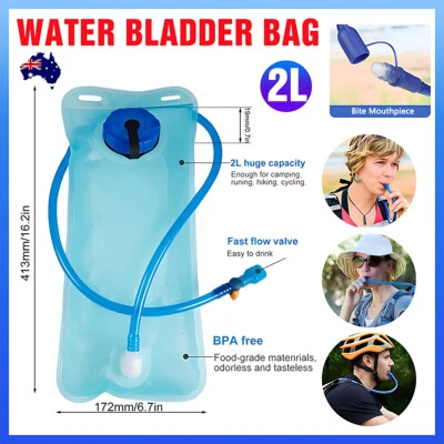 2L Water Backpack Bladder Bag Hydration System Camelbak Pack Hiking Cycling OD - image 1 of 4