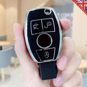 TPU Key Fob Cover Case Shell for Mercedes Benz A B C E GL S GLA GLK CLS Class AM - Picture 1 of 6