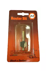 Black & Decker 1/4 Zoll Cove Router Bit Schnellarbeitsstahl Router Bit 1/4 Zoll Schaft - USA - Bild 1 von 2