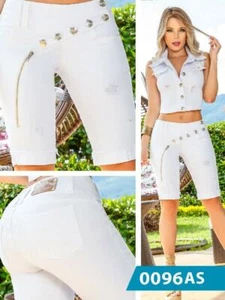 Capris LevantaCola Colombian Set para mujeres (96 BLANCO) - Imagen 1 de 1