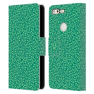HEAD CASE DESIGNS LEAF PATTERNS 2 LEATHER BOOK WALLET CASE FOR GOOGLE PHONES - Picture 1 of 14