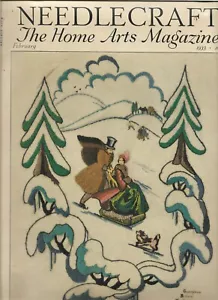 NEEDLECRAFT HOME ARTS Feb 1933 NOVEL NEEDLE WEAVING NEW CUSHIONS beautiful ads - Picture 1 of 5