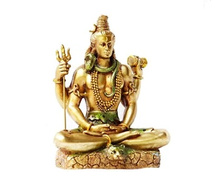 Lord Shiva Resin Figurine Sculpture Statue ( Color: metallic, Size: 6 inch ) US - Picture 1 of 3
