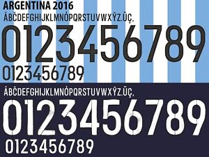 Argentina Copa America 2016 Name&Number Set Home/Away Top Football Soccer Print